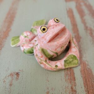 Vintage Italian Frog Handpainted  Florence Italy Pottery Figurine